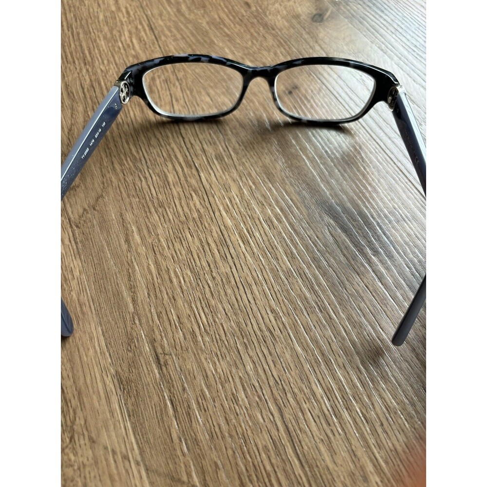Tory Burch Black Blue Tortoise Rectangular Glasse… - image 3